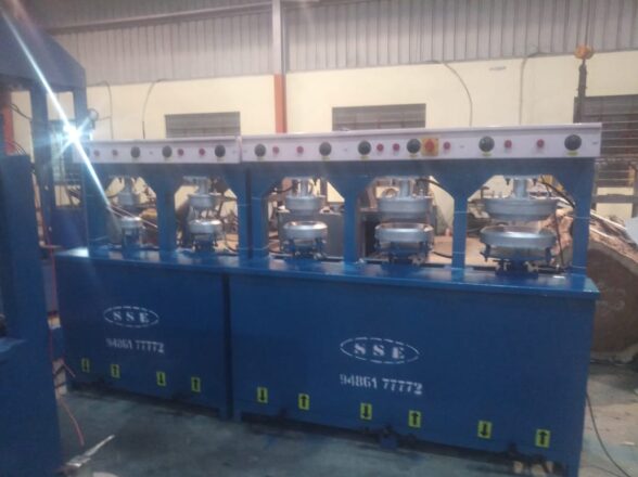 Areca Leaf Plate Making Machine-Semi-Automatic  Hydraulic pressing  Machine Karnataka
