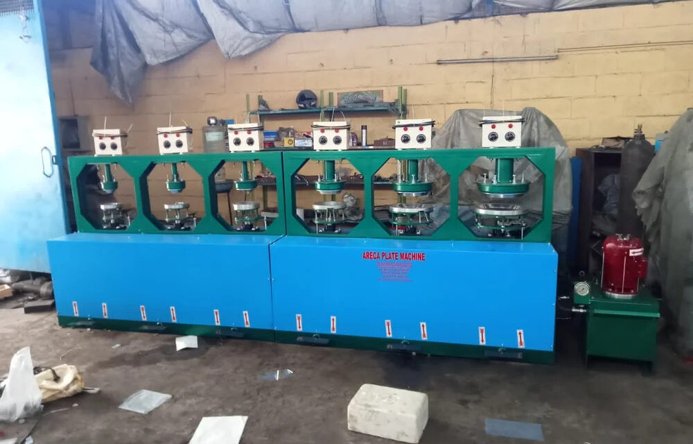 Six die areca plate machine