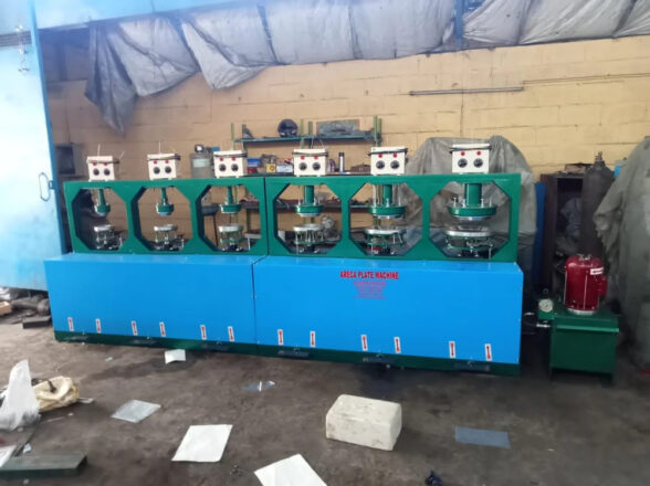 Six die areca plate machine
