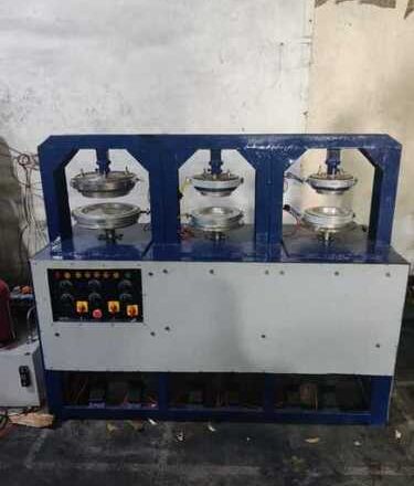 Three die areca plate machine